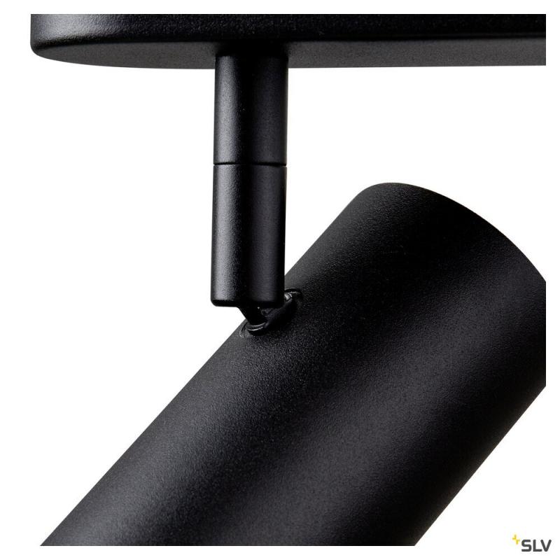 SLV 1008707 NOBLO®, Wand- und Deckenaufbauleuchte, double, rund, 2000-3000 K, 15 W, Dim-to-Warm, PHASE, 36°, schwarz