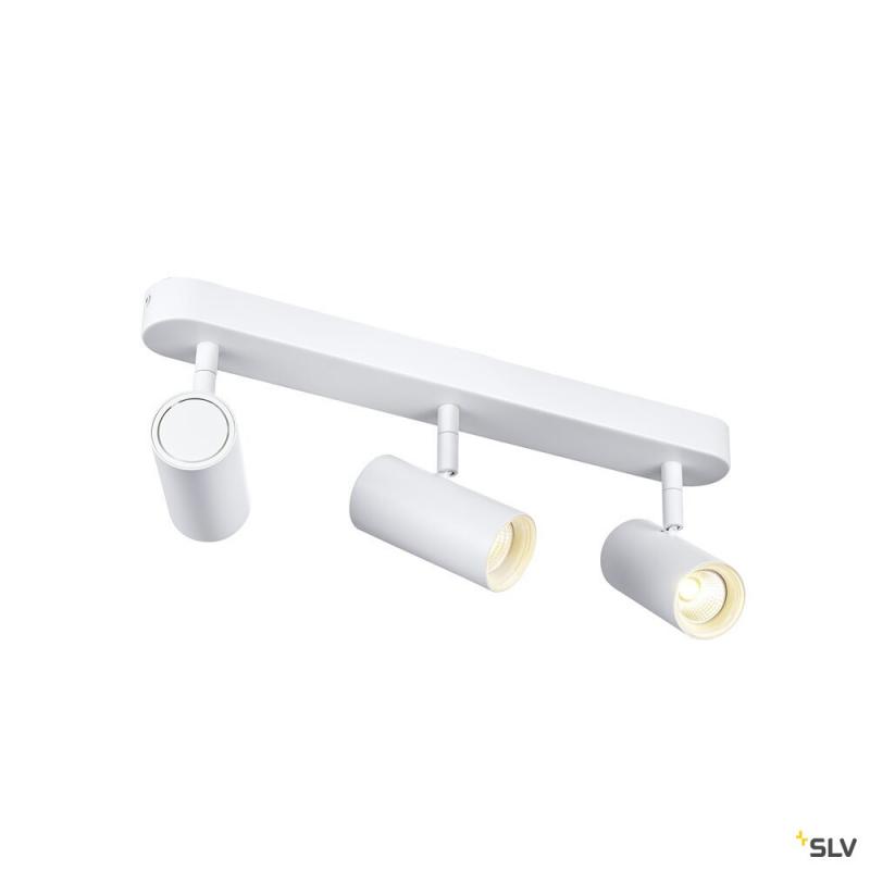 SLV 1008711 NOBLO®, Wand- und Deckenaufbauleuchte, triple, rund, 3000 K, 19 W, PHASE, 32°, weiß