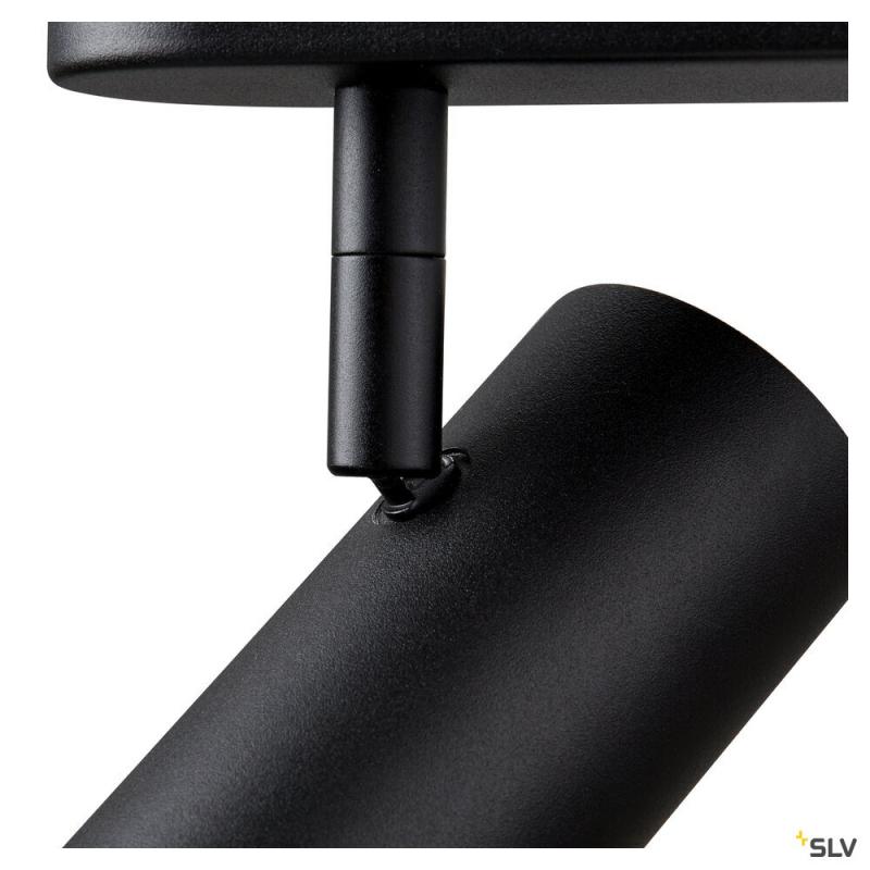 SLV 1008713 NOBLO®, Wand- und Deckenaufbauleuchte, double, rund, 3000 K, 12 W, PHASE, 32°, schwarz