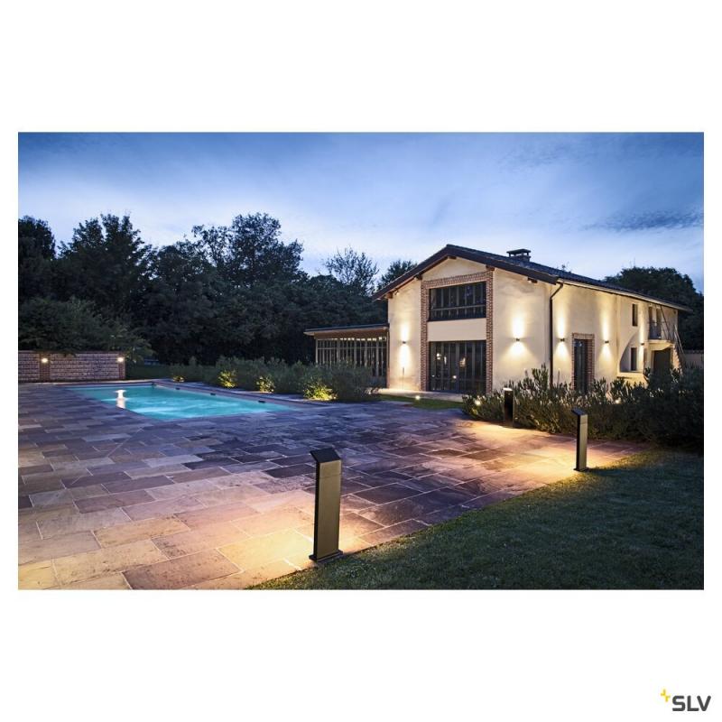 SLV 1008726 ORDI II, POLE 70, Outdoor Stehleuchte, eckig, 2200/3000 K, IP65, schwarz