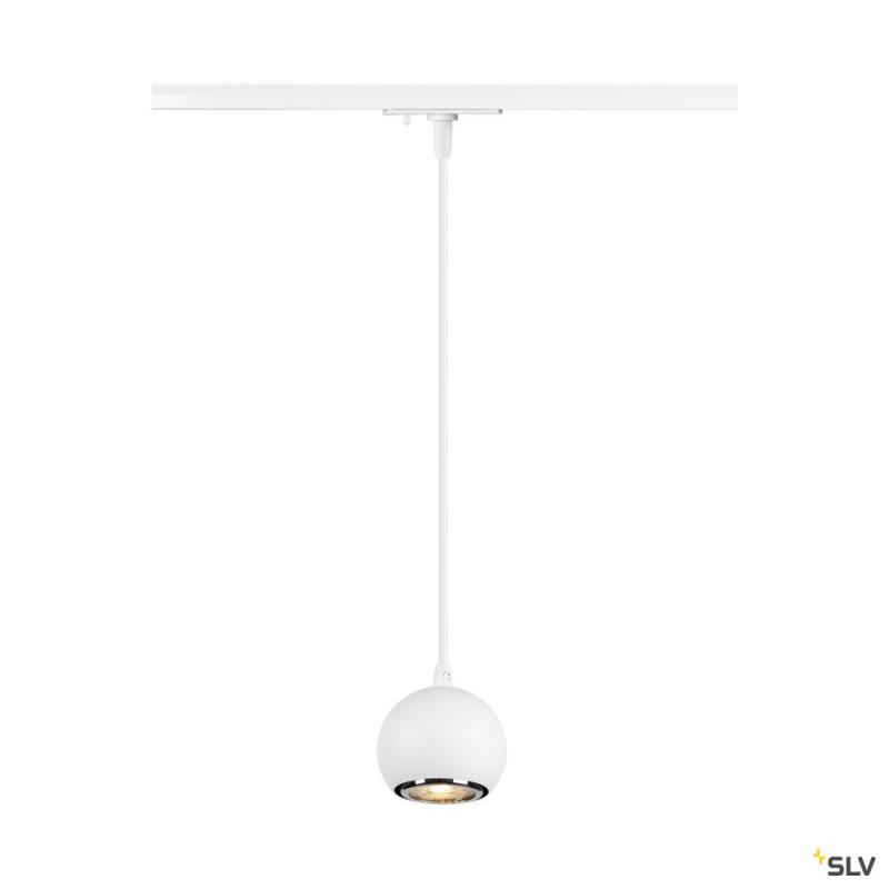 SLV 1008169 LIGHT EYE® 90, 1~ Pendelleuchte, GU10, Pendellänge 150 cm, 1x max. 6 W, matt weiß