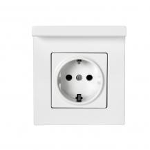 Günsan EQONA PRATIC 01401102100115 Steckdose mit Handyhalterung, Weiß, 16 A, 250 V