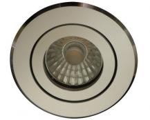 Schwenkbarer LED Einbaustrahler MOA DISC aus poliertem Aluminium 12V 45° Mobilux