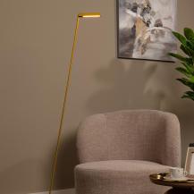 Lucide Stehlampe LAVALE – LED Leselampe mit Touchdimmer Ockergelb