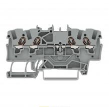 WAGO 2001-1401 Durchgangsklemme 4-Leiter 1,5 mm² Push-in CAGE CLAMP grau
