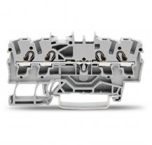 WAGO 2002-1401 Durchgangsklemme 4-Leiter 2,5 mm² Push-in CAGE CLAMP grau