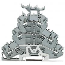 WAGO 2002-3258 Dreistockklemme 2,5 mm² | Schirmleiter-/Durchgangsklemme | Push-in CAGE CLAMP