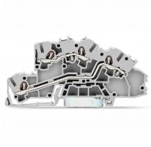 WAGO 2003-7642 Installationsetagen Klemme L/L 2,5 mm² Push-in CAGE CLAMP grau