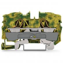 WAGO 2010-1207 Schutzleiterklemme 10 mm² grün-gelb Push-in CAGE CLAMP