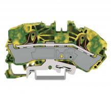 WAGO 2016-7607 Schutzleiterklemme 16 mm² Push-in CAGE CLAMP grün/gelb