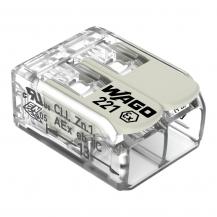 WAGO 221-682 COMPACT-Verbindungsklemme 2-Leiter mit Hebel 6 mm² transparent