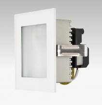 EVN 239501 Wandeinbauleuchte Weiß quadratisch G9 230 V AC dimmbar mit opaler Glasabdeckung 25 W für Innenbereiche Einbaumaße 78 x 71 x 65 mm