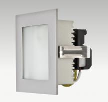 EVN 239514 Wandeinbauleuchte Aluminium G9 230 V AC dimmbar mit opaler Glasabdeckung 25 W für Innenbereiche Einbaumaße 78 x 71 x 65 mm