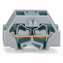 WAGO 260-331 4-Leiter-Klemme 1,5 mm² CAGE CLAMP Grau mit Befestigungsflansch