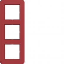 Hager Rahmen 3fach C.8 rot glänzend