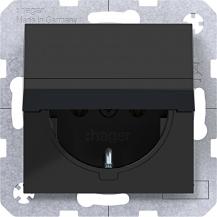 Hager SD SCHUKO KLD Ax/Cx nachtschwarz gl