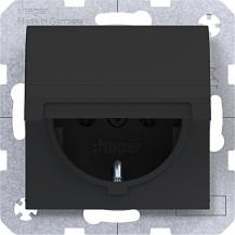 Hager SD SCHUKO KLD Ax/Cx nachtschwarz matt