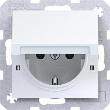 Hager SD SCHUKO KLD arret. Ax/Cx lichtweiß gl