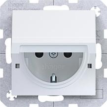 Hager Std. SCHUKO KLD arret. Ax/Cx liweiß matt
