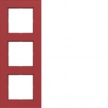 Hager Rahmen 3fach A.8 rot glänzend