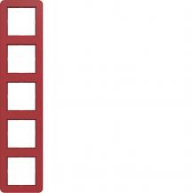 Hager Rahmen 5fach C.1 rot glänzend