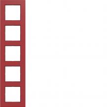 Hager Rahmen 5fach A.8 rot glänzend