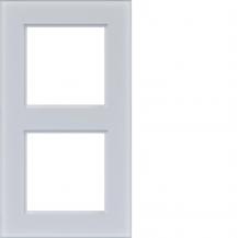Hager Rahmen 2fach A.8 Glas lichtweiß matt