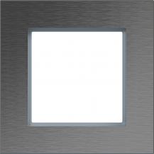 Hager LED-RA 1f. A.8 edelst. matt Met. gebrst