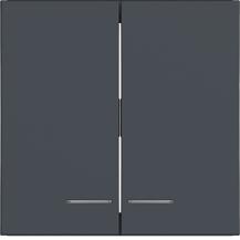 Hager Wippe 2f. kl. Linse Ax/Cx anthr mt lack