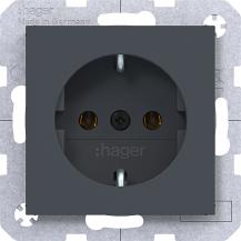 Hager Steckd. SCHUKO Steckkl. Ax/Cx ant mt la