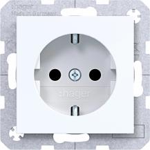 Hager Std. SCHUKO erh. BS SK Ax/Cx liweiß gl