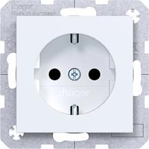 Hager Std. SCHUKO erh. BS SK Ax/Cx liweiß matt