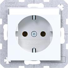 Hager Std. SCHUKO B.feld SK Ax/Cx lichtweiß gl