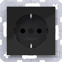 Hager Std. SCHUKO erh. BS SLKL Ax/Cx sw gl