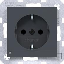 Hager SD SCHUKO O.-Licht EHBS Ax/Cx ant mt la