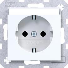 Hager SD SCHUKO BF erh. BS Ax/Cx lichtweiß gl
