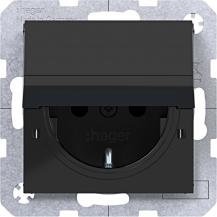 Hager SD SCHUKO KLD EHBS Ax/Cx nachtschwarz gl