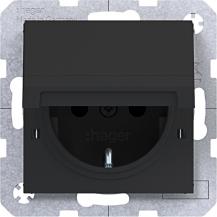 Hager SD SCHUKO KLD EHBS Ax/Cx schwarz matt