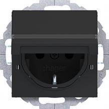 Hager SD SCHUKO KLD BF EHBS Ax/Cx schwarz matt