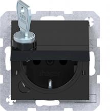 Hager SD SCHUKO KLD EHBS Ax/Cx nachtschwarz gl