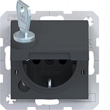 Hager SD SCHUKO KLD EHBS Ax/Cx ant matt lack