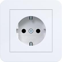 Hager Std. SCHUKO ADP erh. BS SK C1 liweiß gl