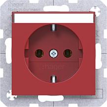 Hager Std. SCHUKO B.feld SK Ax/Cx rot gl