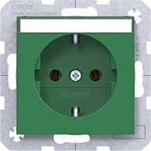 Hager Std. SCHUKO B.feld SK Ax/Cx grün gl