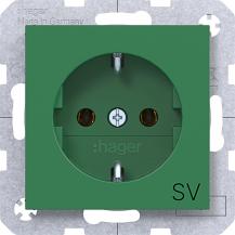 Hager SD SCHUKO Aufdr. "SV" SK Ax/Cx grün gl