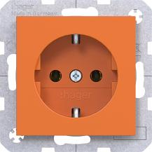 Hager Steckd. SCHUKO Steckkl. Ax/Cx orange gl