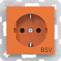 Hager SD SCHUKO Aufdr. "BSV" Ax/Cx orange gl