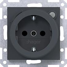 Hager SD SCHUKO FI erh. BS Ax/Cx ant matt lack