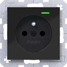 Hager SD Sch.kt.st. u. LED EHBS Ax/Cx sw gl
