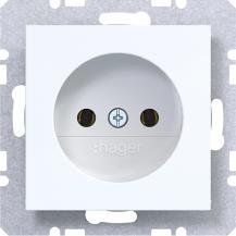 Hager Steckd. o. Schutzk. SK Ax/Cx liweiß gl